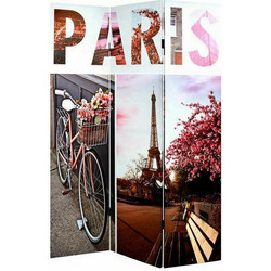 HomeMarkt Διακοσμητικό Παραβάν Paris από Καμβά 2 Όψεων 120x180cm
