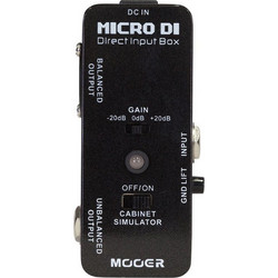 Mooer Micro DI Ενεργό DI Box 1 Καναλιού με Τροφοδοσία Ρεύματος