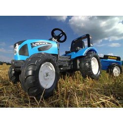 Falk Landini Serie 7 Ποδοκίνητο Παιδικό Τρακτέρ με Καρότσα Μπλε