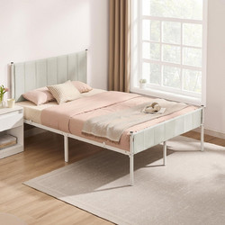 Vasagle Dupon Κρεβάτι Διπλό 140x190cm Μπεζ Καπουτσίνο RMB973W01