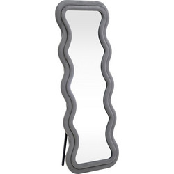 Καθρέπτης Kerly pakoworld βελούδο γκρι 60x33x160εκ - PAKOWORLD