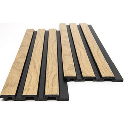 PS PANEL ΜΕ 3D ΠΗΧΑΚΙΑ F4 PIANO 12/122/2900mm NAT.OAK/BLACK NewPlan