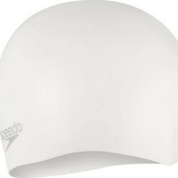 Speedo Plain Moulded Silicone Cap White (7098417614)