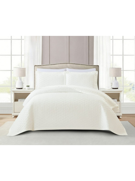 Σετ Κουβερλί King Size 250x240cm Microsatin Brillante White