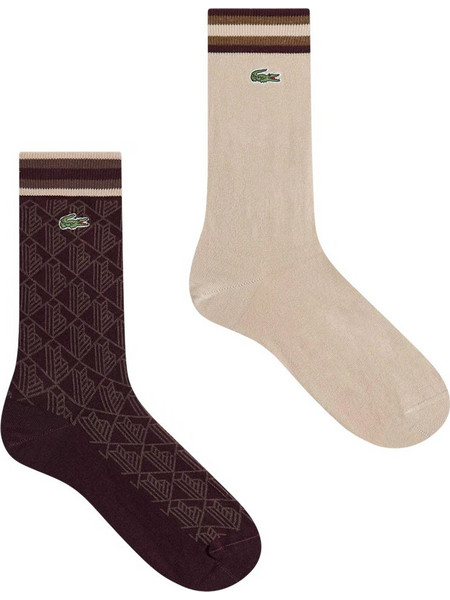 Lacoste Ανδρικές Κάλτσες Καφέ 2Pack RA9244-WIU