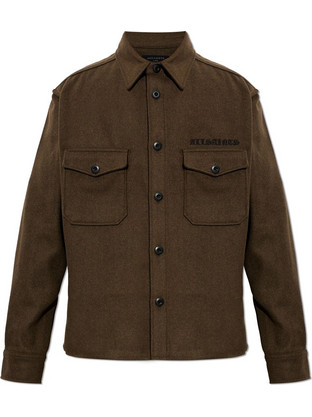 ALL SAINTS PALERMO LS SHIRT M021SF-KHAKI GREEN Khaki