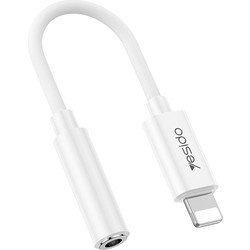 Yesido YAU44 Αντάπτορας Ήχου Lightning σε 3.5mm Jack Λευκό