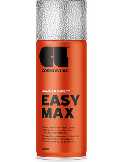 Cosmos Σπρέι Βαφής Σφυρήλατο Ασημί Hammer Effect Lac Easy 400ml Cosmos Lac Easy Max