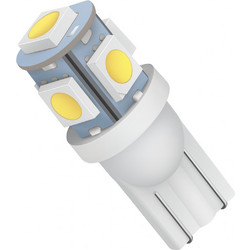 VenCore 3216-10021 - T10 W5W - Λάμπα LED για Βάση T10 W5W 5 SMD 5050 1.50W 120 Lumen 12 Volt Ψυχρό Λευκό 6000K
