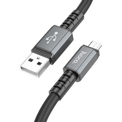 Καλώδιο Σύνδεσης Hoco X85 Strength USB σε Micro-USB 2.4A Υψηλής Αντοχής Μαύρο 1m 28575