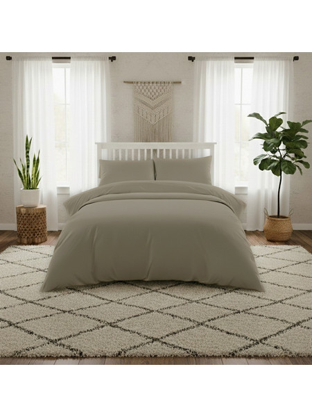 ΠΑΠΛΩΜΑΤΟΘΗΚΗ ΥΠΕΡΔΙΠΛΗ 225Χ245 LAVISH SATIN OLIVE/GREY MELINEN