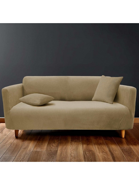 Ελαστικό Κάλυμμα Καναπε Gaufre Sacha Douceur d'interieur με μήκος 180-230cm - Beige 1612931