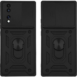 Sonique Ring Armor CamPro Θήκη Black (Huawei Nova Y70)