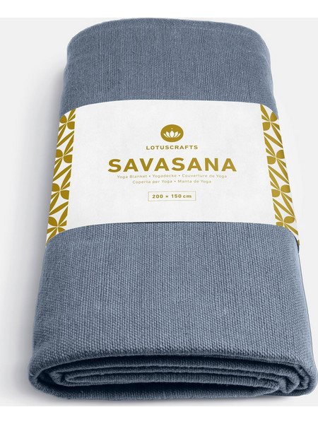 Lotuscrafts - Κουβέρτα Yoga Savasana - Indigo Dust - 100% βαμβάκι (οργανικό) Διαστάσεις: 200 x 150 cm