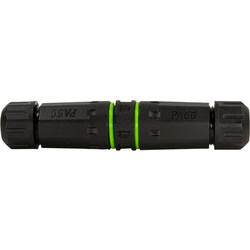 Waterproof fiber optic Duplex LC connector with 2 cable glands