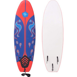 vidaXL Σανίδα Surf Μπλε/Κόκκινη 170 εκ