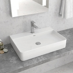 Karag LT 2173 Επικαθήμενος Νιπτήρας Μπάνιου Πορσελάνης 60x42x12cm Λευκός