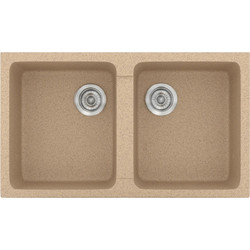 Sanitec Classic 334 Ένθετος Νεροχύτης Γρανίτη Ματ Granite Beige 86x50cm