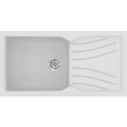 Sanitec Classic 324 Επικαθήμενος Νεροχύτης Γρανίτη Αντιστρεφόμενος Ματ White 100x50cm