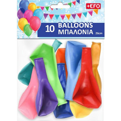 EFO ΜΠΑΛΟΝΙΑ 26εκ 10τμχ. 10 ΧΡΩΜΑΤΑ