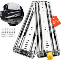 Συρταριέρα VEVOR Heavy Duty, 66 cm 226,8 kg με ράγες στήριξης στο πλάι κλειδαριάς, για ντουλάπια, κουζίνα, πάγκο εργασίας, RV, ράγες ρουλεμάν 3 διπλών πλήρους επέκτασης, ανθρακούχο χάλυβα, με βίδες &