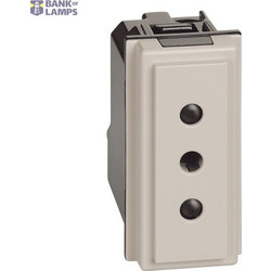 L.NOW - socket 2P+E 10A 250Vac sand