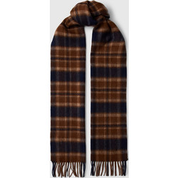 SELECTED SLMTOPE WOOL CHECK SCARF 16095262-DijonTARTAN Chocolate