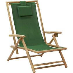 Σεζλόνγκ Bamboo με Μπράτσα & Πράσινο Ύφασμα 313027