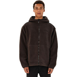 Emerson Ανδρική Ζακέτα Fleece με Κουκούλα και Φερμουάρ Καφέ 262.EM290.43