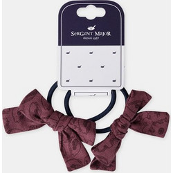 Παιδικά Λαστιχάκια Μαλλιών Burgundy Bows ΜΠΛΕ