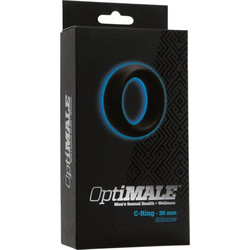 Doc Johnson Optimale C-Ring Thick 35mm Ελαστικό Δαχτυλίδι Πέους Σιλικόνης 3.5cm Μαύρο