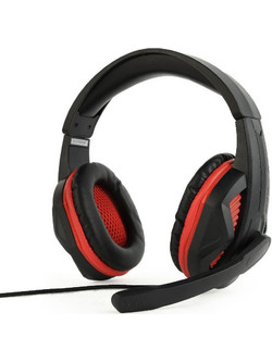 Gembird GHS-03 Gaming Headset Over Ear Black Red