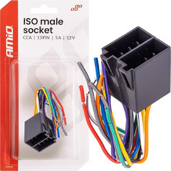 Amio Amio - Φίσα ISO 13PIN Αρσενική CCA 12V 5A για Σταθ 04445/AM 04445/AM