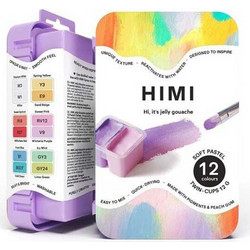 HIMI Twin Jelly Cup Gouache Σετ 12 Τέμπερες - Pastel Χρώματα