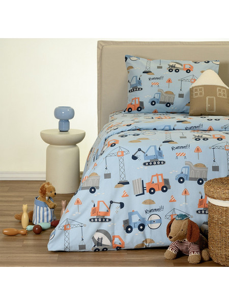 ΠΑΠΛΩΜΑΤΟΘΗΚΗ ΦΑΝΕΛΕΝΙΑ ΜΟΝΗ BOB BLUE (165X245) WINTER LINE KIDS MELINEN 165Χ245