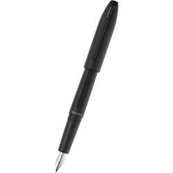 Cross Prism Πένα - Obsidian Black Resin with Polished Chrome Stainless Steel Medium Nib