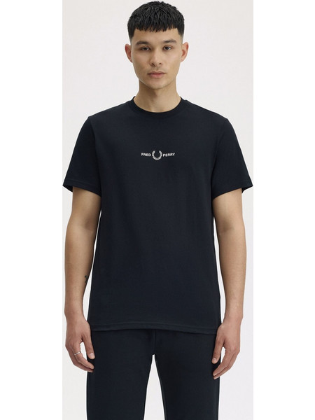 Ανδική μπλούζα κοντό μανίκι FRED PERRY M4580-102 μαύρο