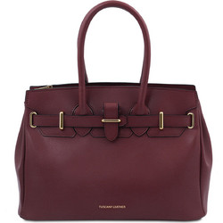Tuscany Leather TL142174 Γυναικεία Τσάντα Χειρός Δερμάτινη Μπορντώ TL142174