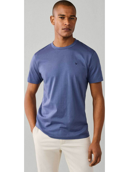 Hackett ανδρικό T-shirt με λογότυπο Classic Fit - HM5000128 Μπλε