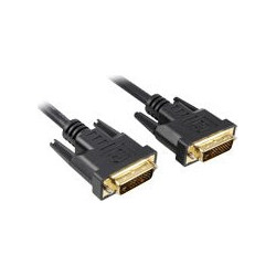 Sharkoon DVI-D to DVI-D Cable (Black, 3 m, Dual Link, 24+1)