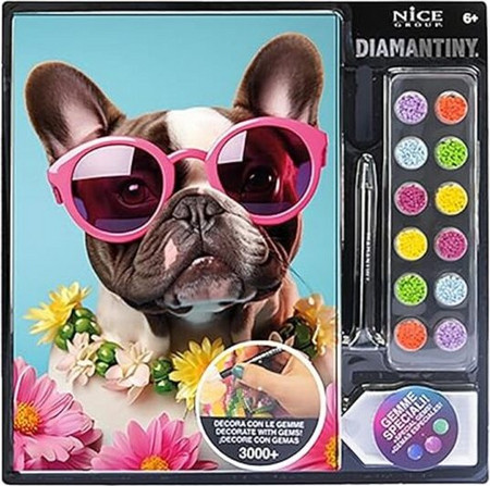 Κιτ ζωγραφικής με διαμάντια Diamantiny Level Up με μωσαϊκό Pug