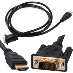 Καλώδιο HDMI VGA D-sub 1,3m Μαύρο