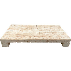 Travertino Δισκος Διακοσμησης 34x17x4.5cm Polyresin Stone - Liberta