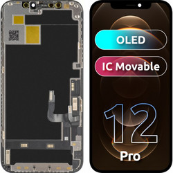 JK Οθόνη LCD για Apple iPhone 12 / 12 Pro OLED IC Μαύρο