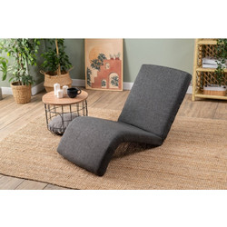 1-Seat Sofa-Bed Nami Single Dark Grey Fabric: 100% Linen Fabric