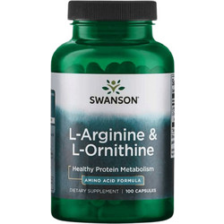 Swanson L-Arginine & L-Ornithine 100 Κάψουλες