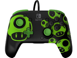 PDP 1Up Glow In The Dark Wired Controller PC & Switch Black Green