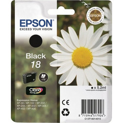 Epson 18 Black Μελάνι Εκτυπωτή Inkjet C13T180140