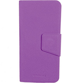 Polaroid 22295 Θήκη για Samsung Galaxy S5 με Μαγνητικό κλείσιμο και Υφή Δέρματος Χρώμα Μωβ - Polaroid