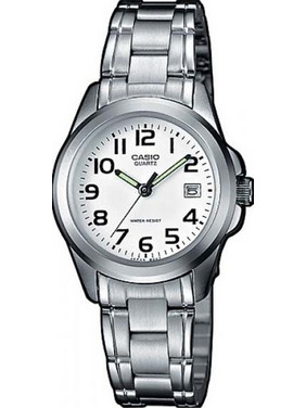 Casio Γυναικείο Ρολόι με Ασημί Μεταλλικό Μπρασελέ LTP-1259D-7BEF